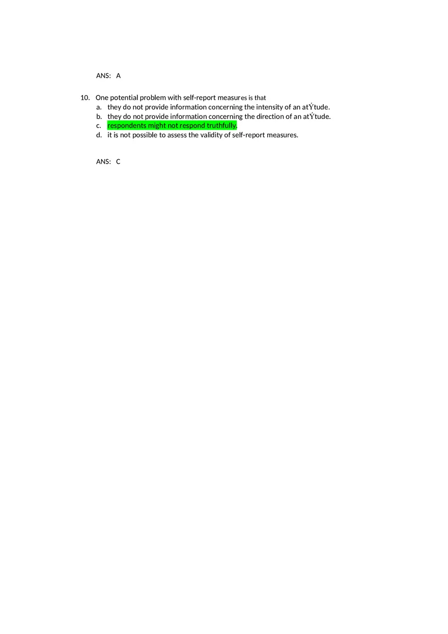 Attitudes - Social Test Bank 2 Part 1 - Page 3