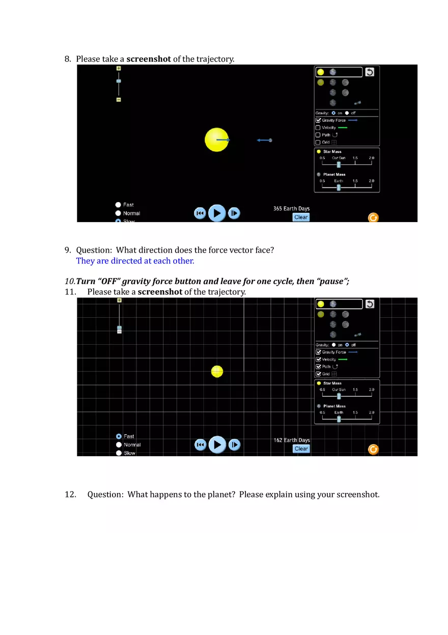 Gravity and Orbits Lab for Physics - Page 3