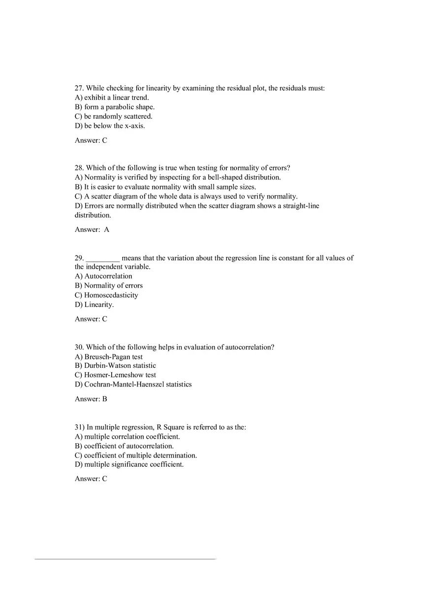 Trendlines and Regression Analysis Questions with Answers - Page 9