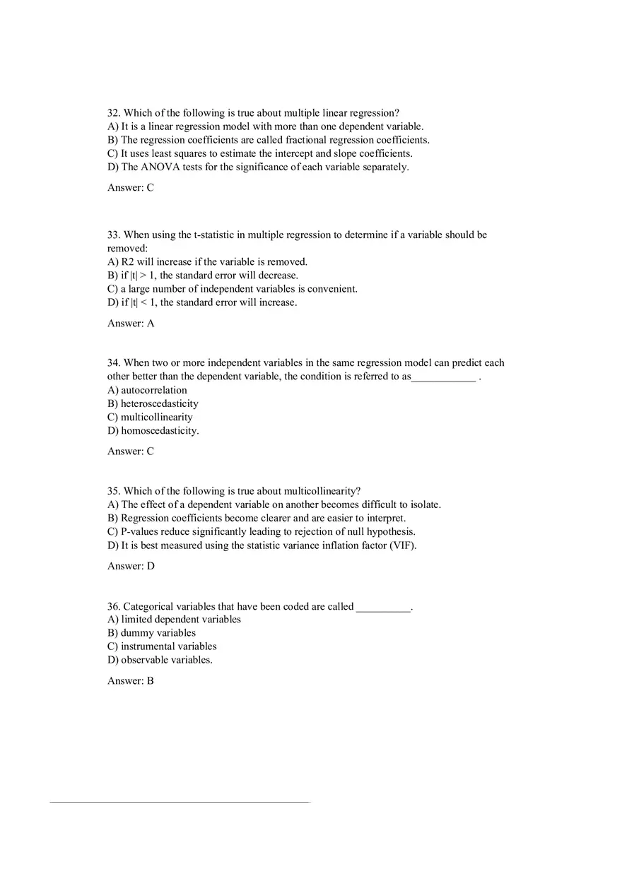Trendlines and Regression Analysis Questions with Answers - Page 10