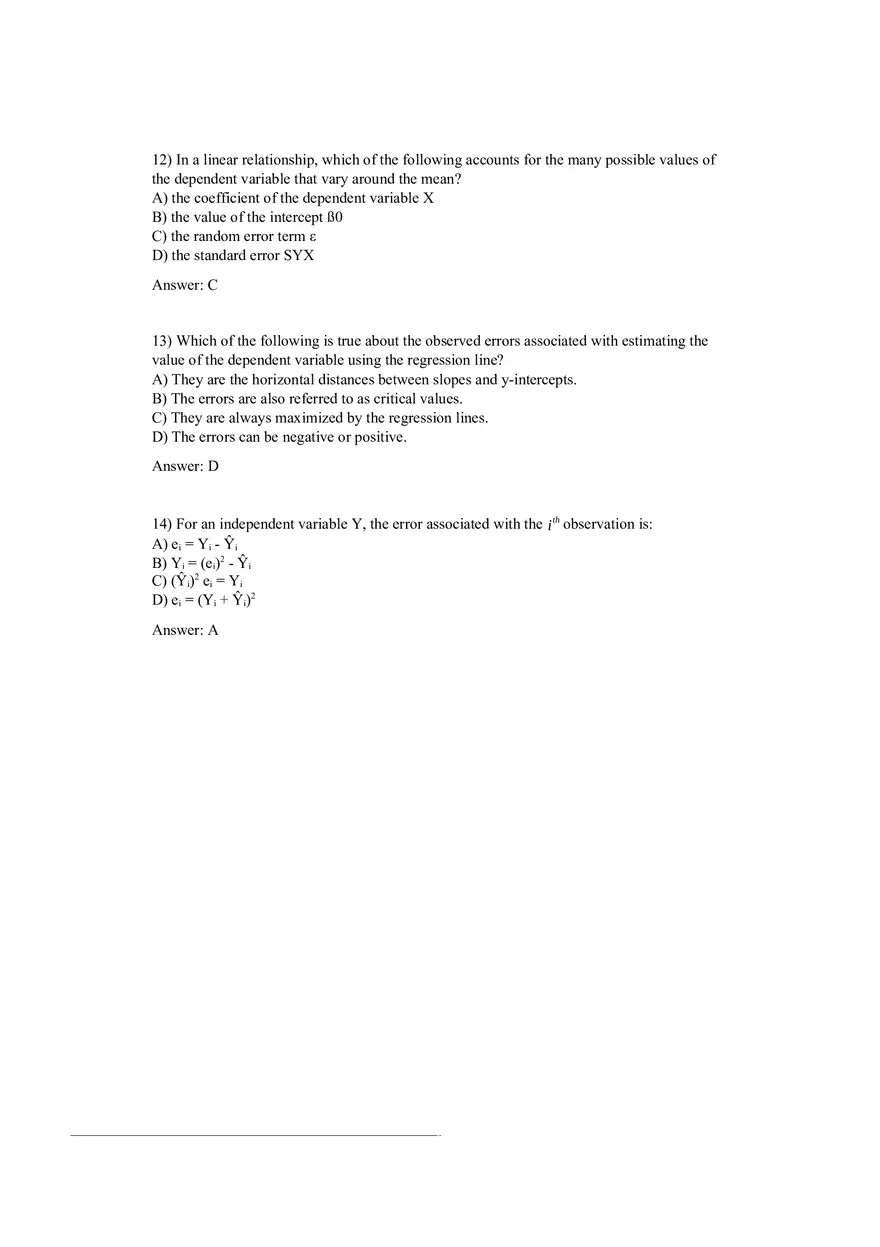 Trendlines and Regression Analysis Questions with Answers - Page 5