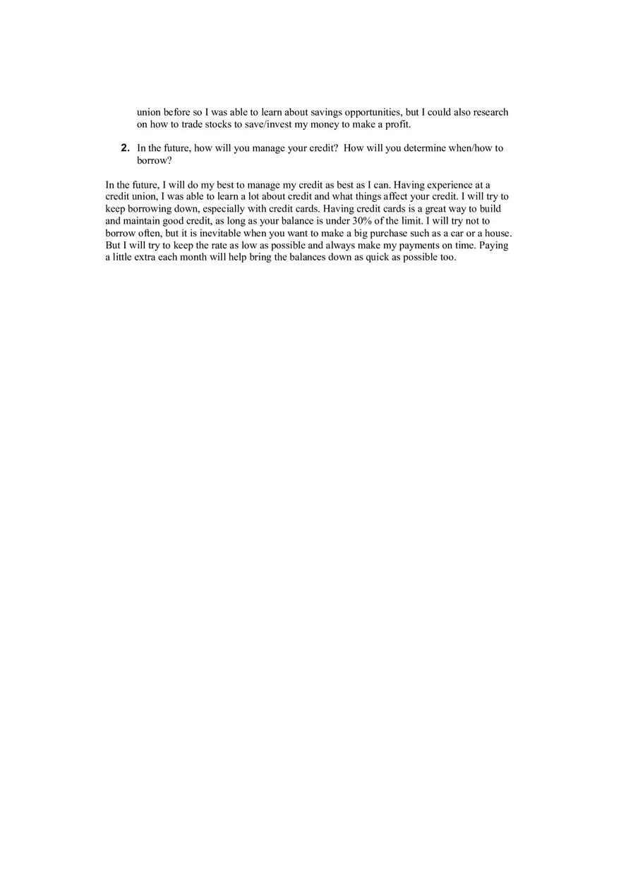 Personal Finance Project Answers - Page 2