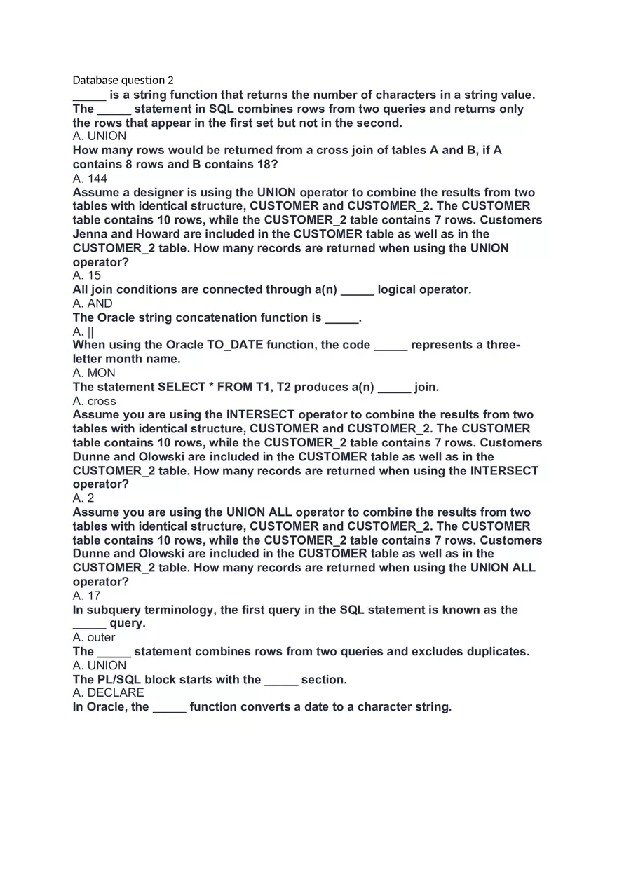 Database Question 2 - Page 1