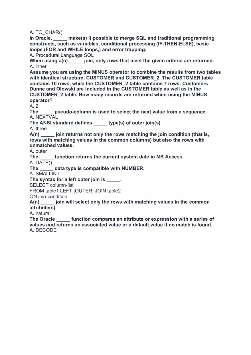 Database Question 2 - Page 2