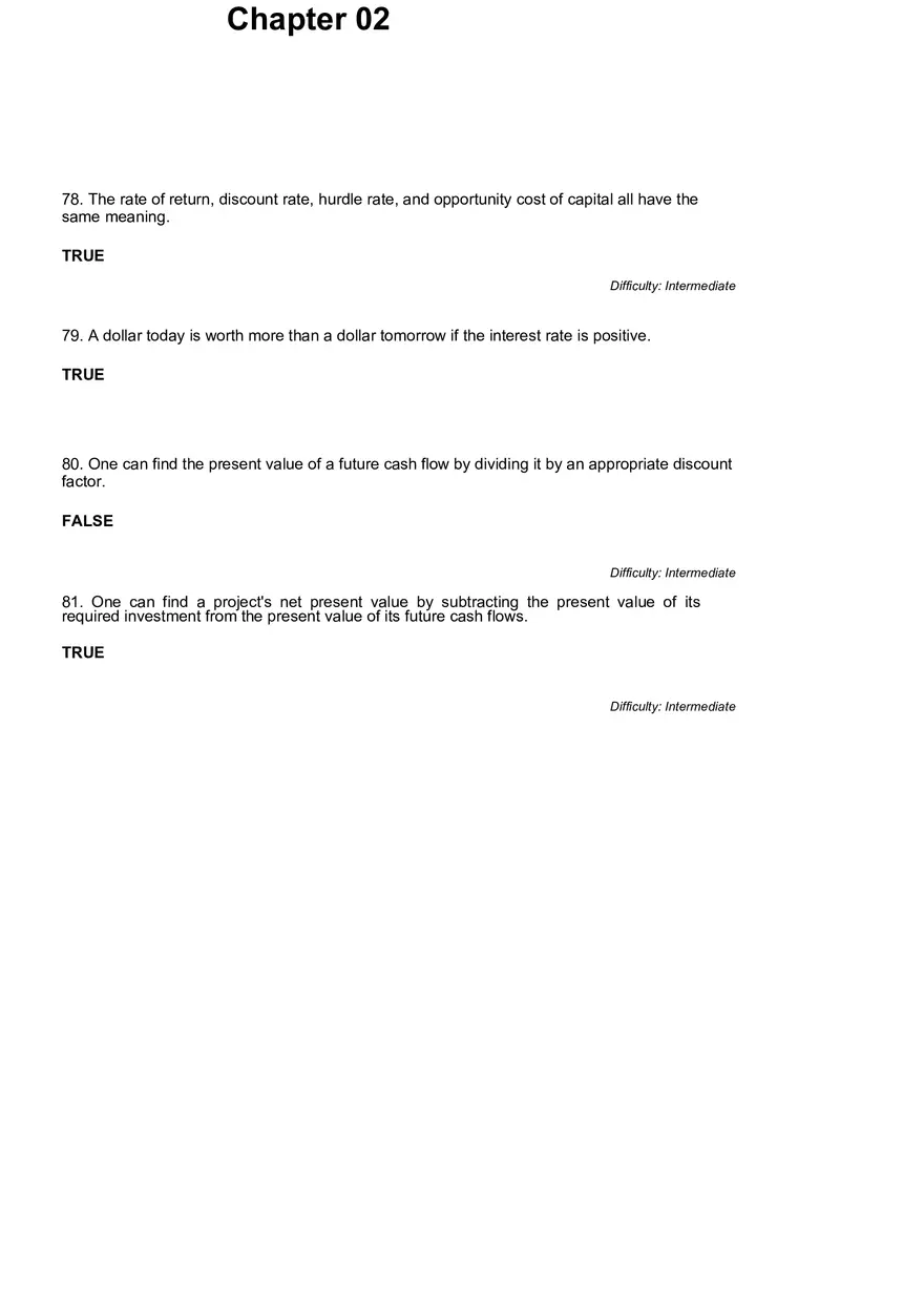 Corporate Finance Questions and Answers Ch2 - Page 7