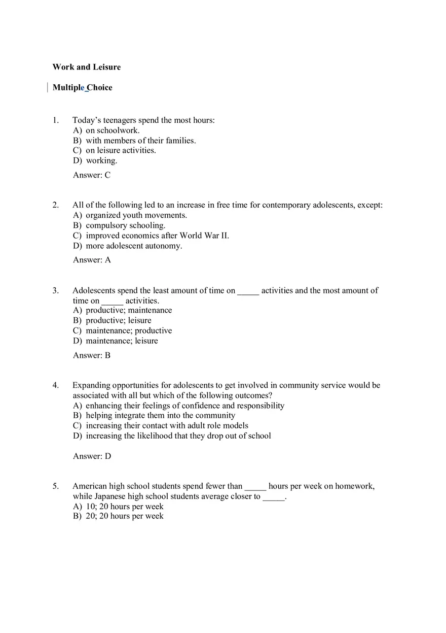 Work and Leisure Part 1 - Page 1