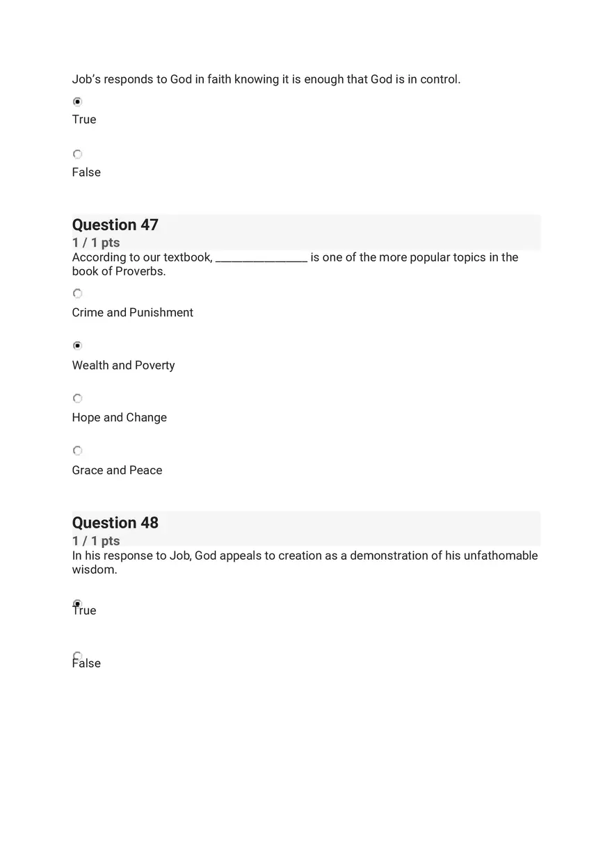 Quiz - The Old Testament Books of Wisdom and Poetry - Page 10