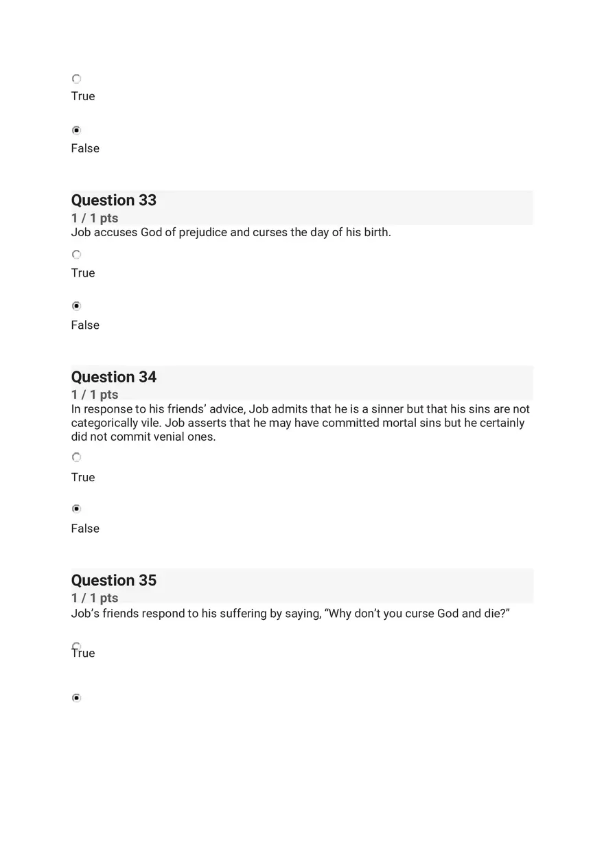 Quiz - The Old Testament Books of Wisdom and Poetry - Page 5