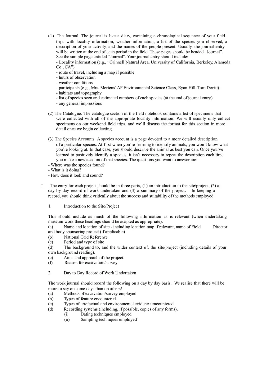 Surveying Field Notes - Page 3