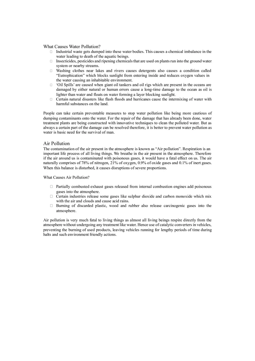 Types of Pollution - Page 2