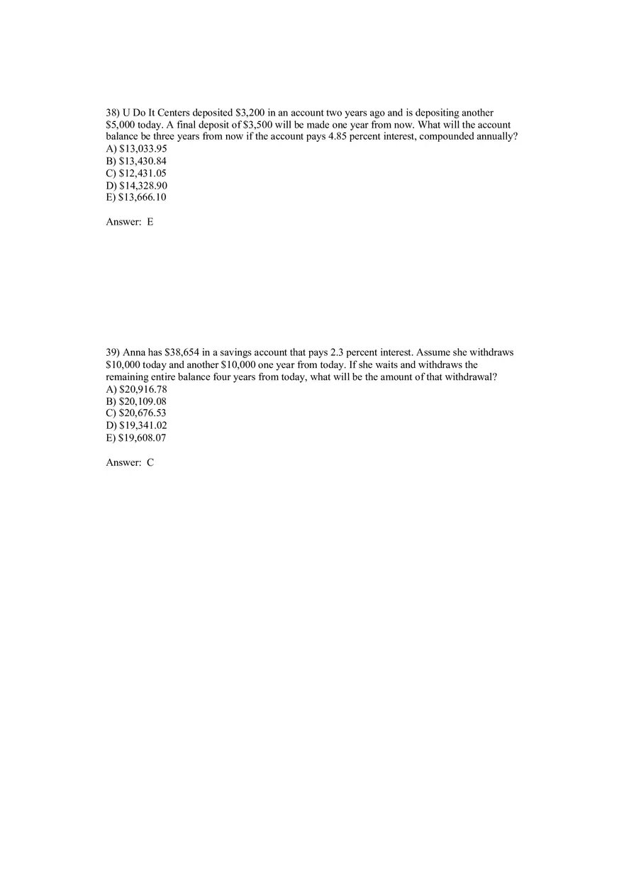 Corporate Finance Discounted Cash Flow Valuation Answer Key 2 - Page 9