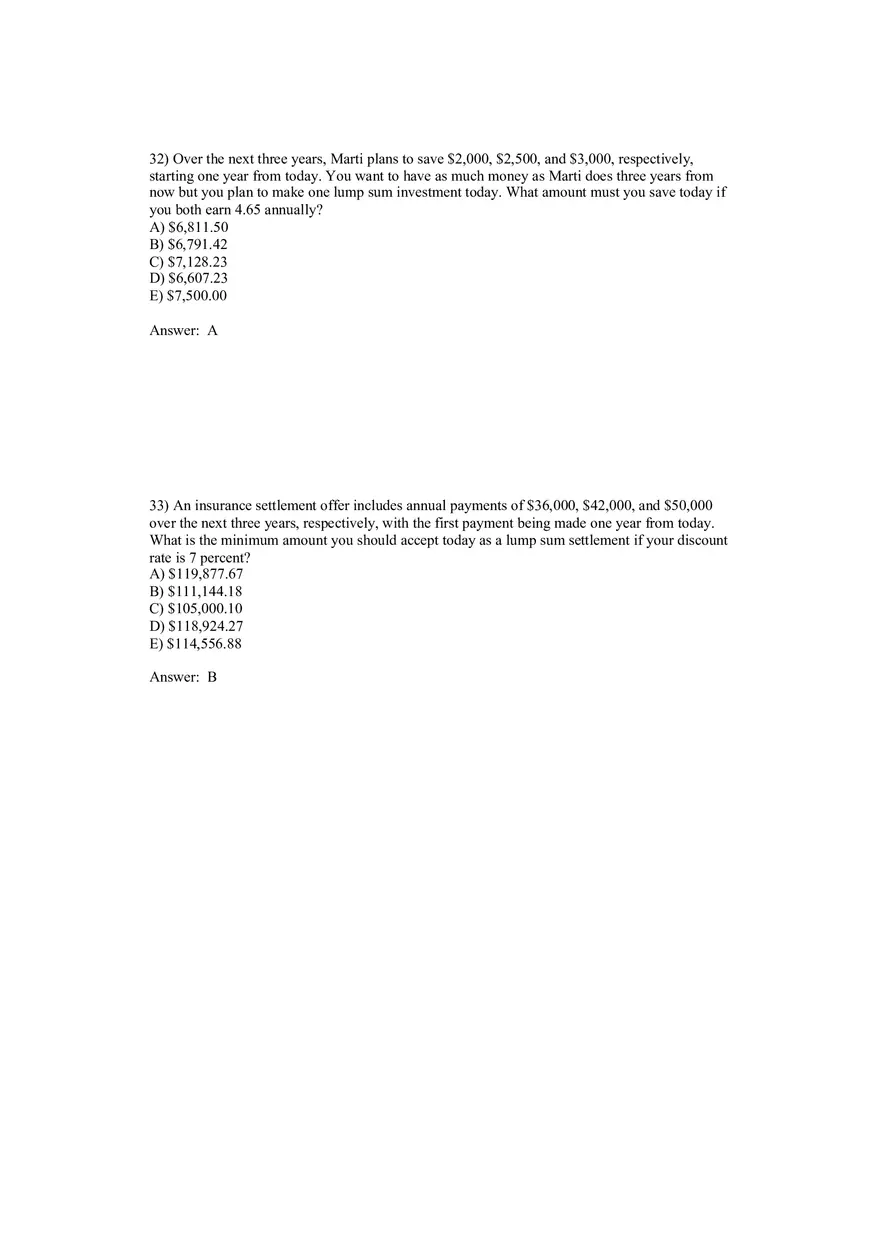 Corporate Finance Discounted Cash Flow Valuation Answer Key 2 - Page 6