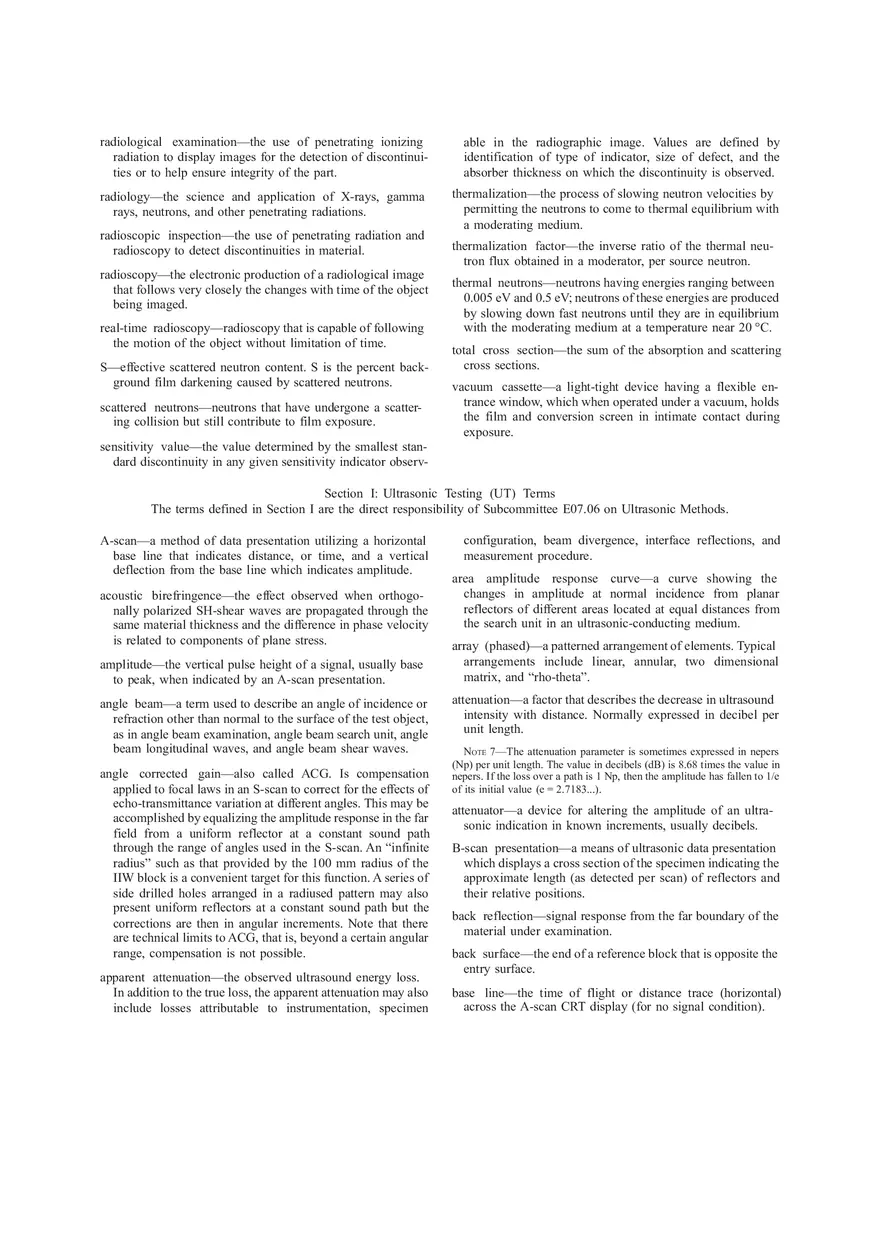 Standard Terminology for Nondestructive Examinations Part 4 - Page 1