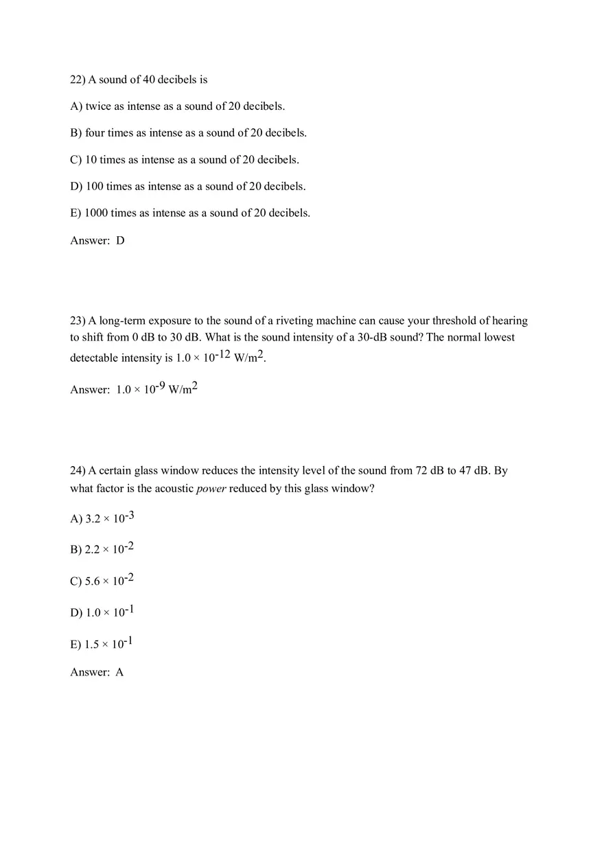 Principle and Applications (Sound) Answer Key Part 3 - Page 1