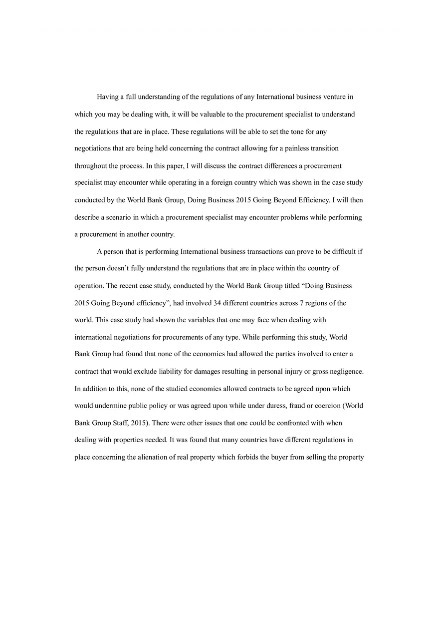 Short Paper - International Regulations - Page 1