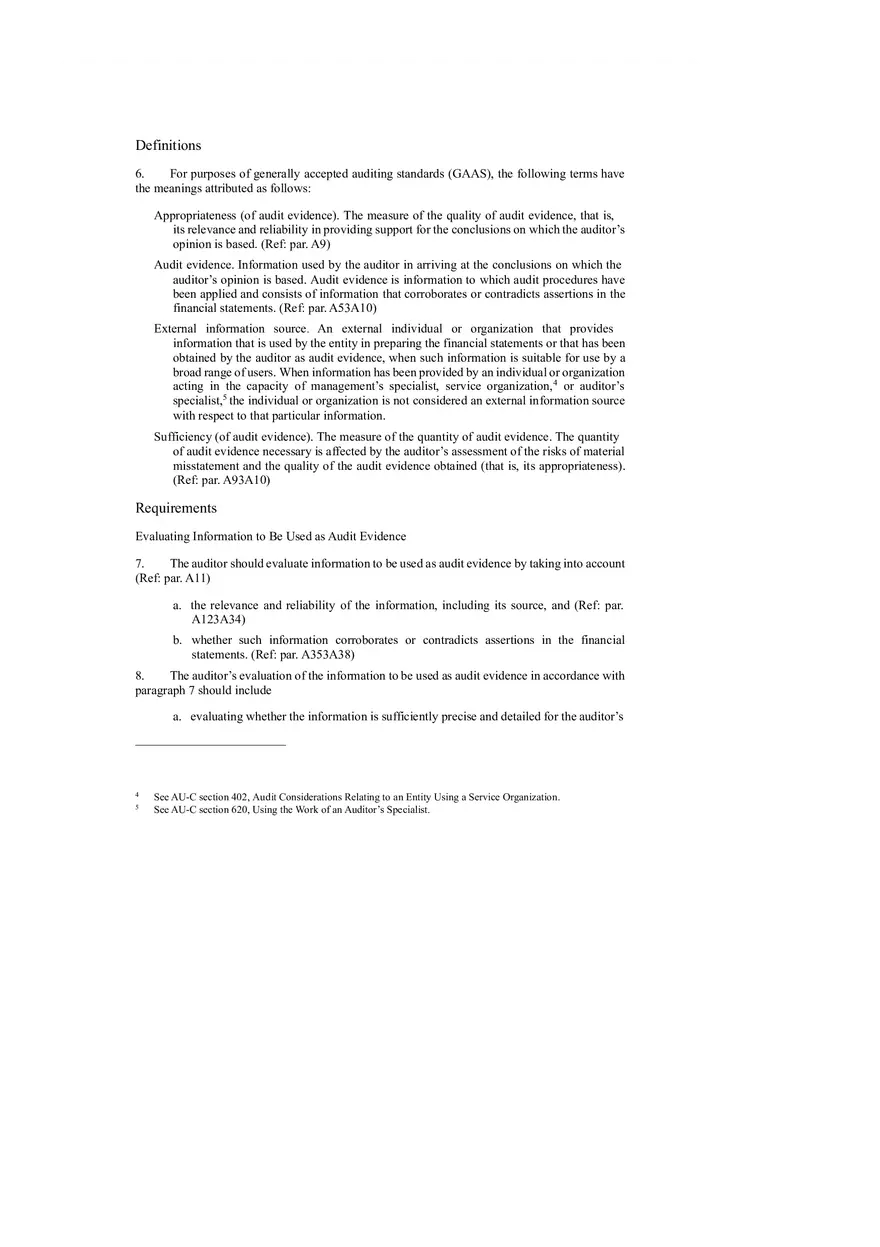 Statement on Auditing Standards, Audit Evidence (Study Guide Part 1) - Page 2