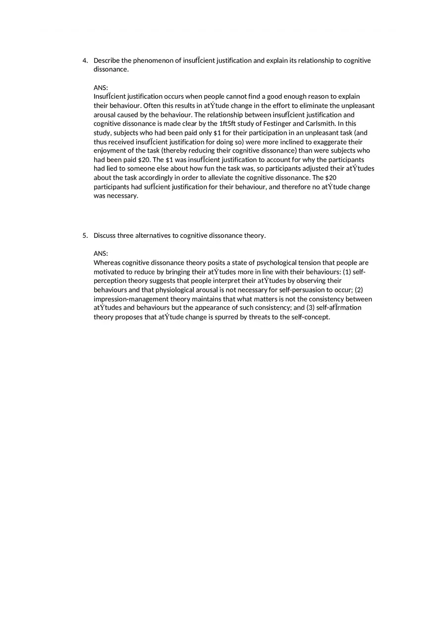 Attitudes - Social Test Bank 2 Part 3 - Page 5