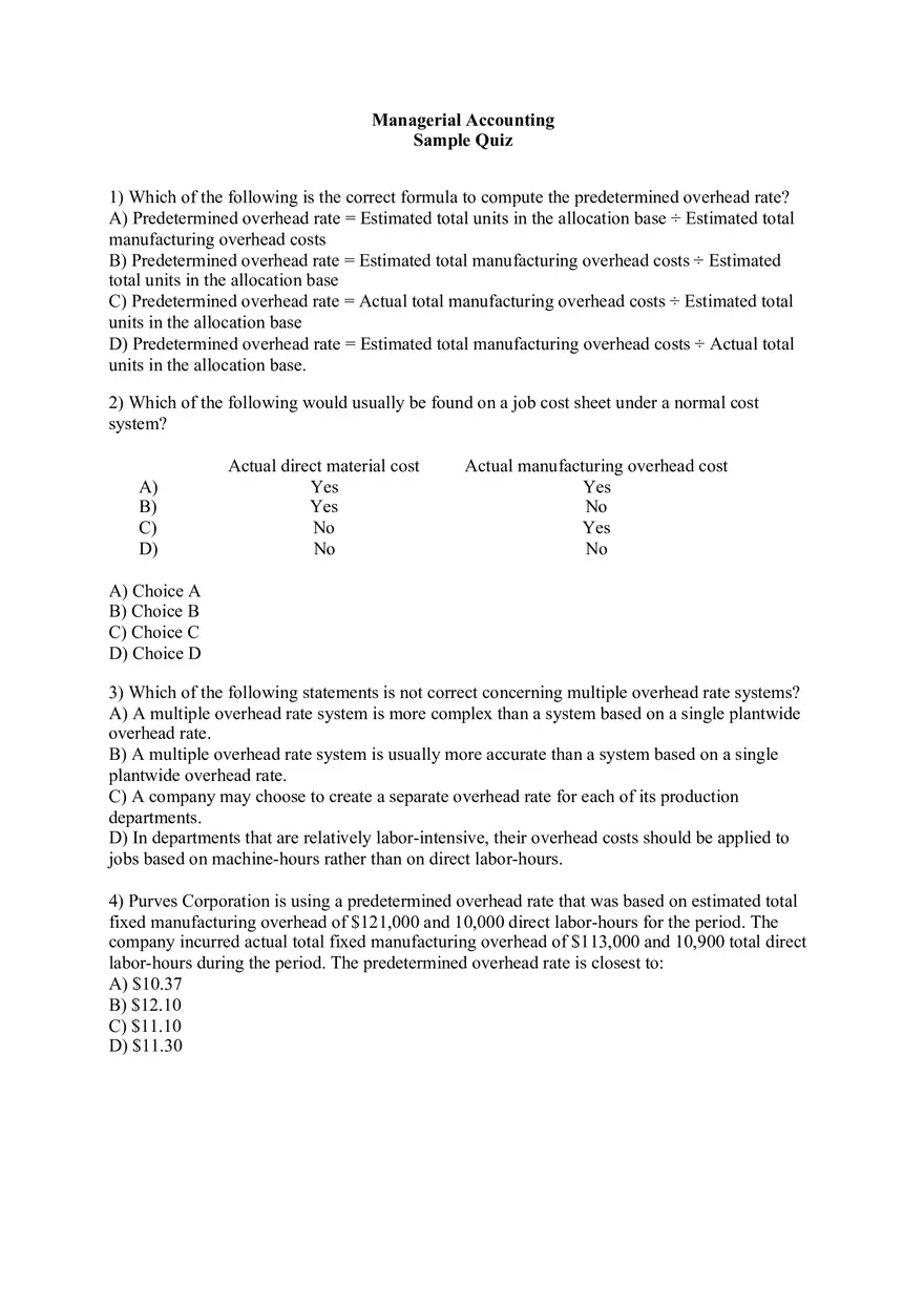 Managerial Accounting Exam - Page 2