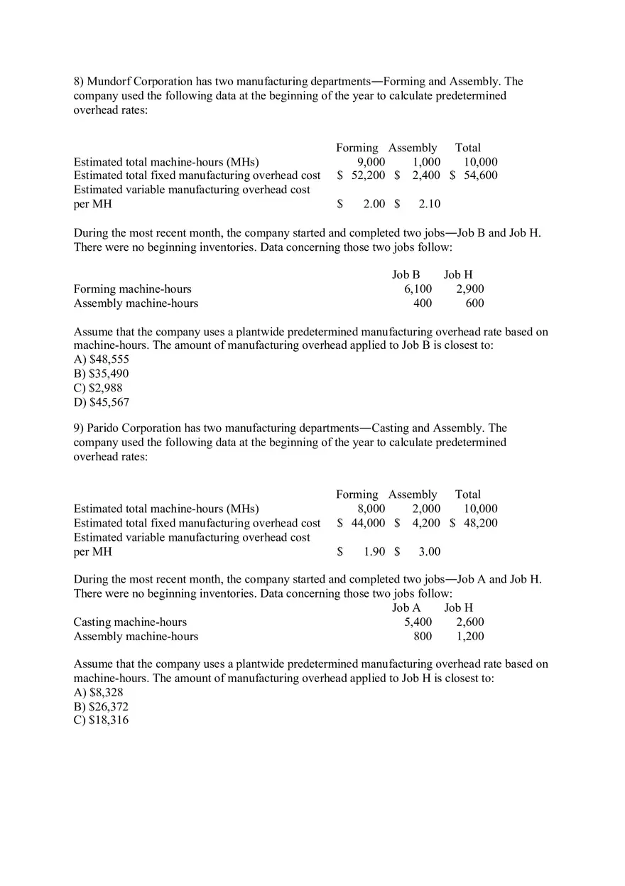 Managerial Accounting Exam - Page 4