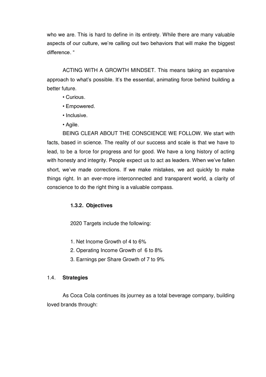 Coca Cola Corporate Strategic Plan - Page 8