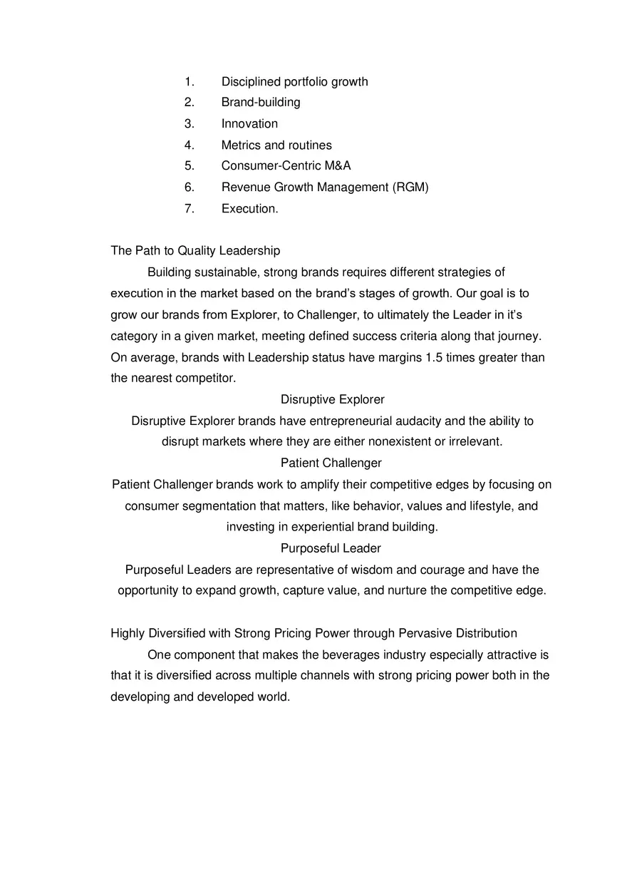 Coca Cola Corporate Strategic Plan - Page 9