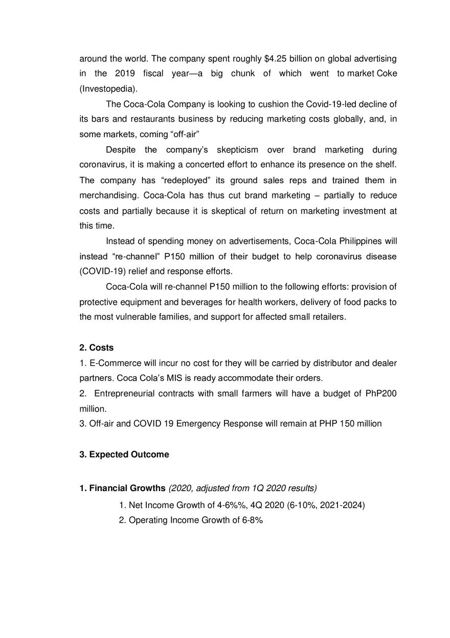Coca Cola Corporate Strategic Plan - Page 14