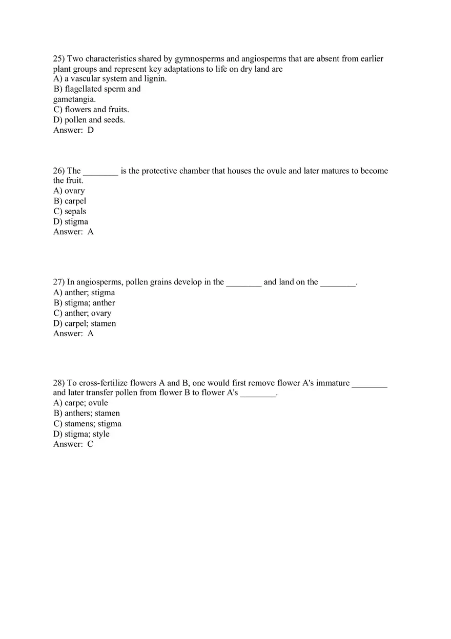 The Evolution of Plant and Fungal Diversity Answer Key 1-46 - Page 9
