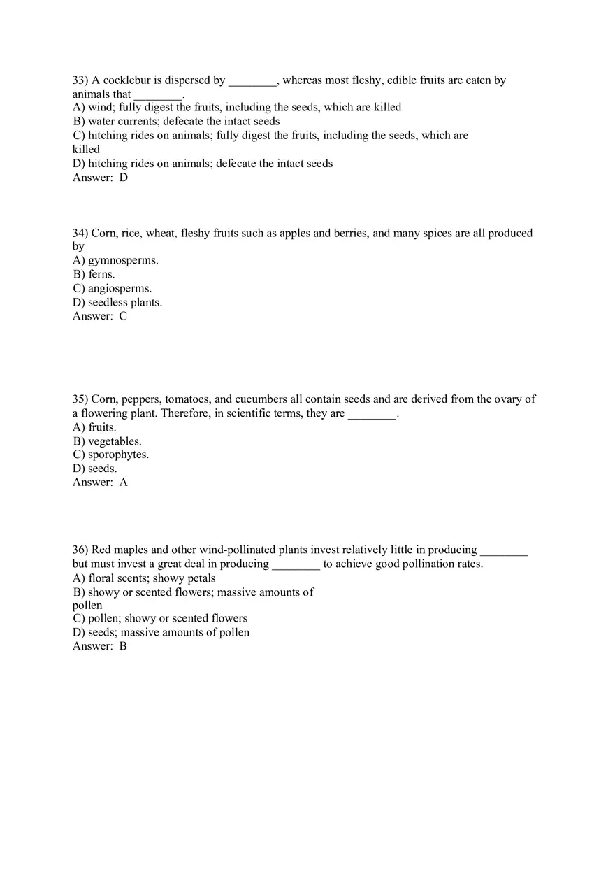 The Evolution of Plant and Fungal Diversity Answer Key 1-46 - Page 11