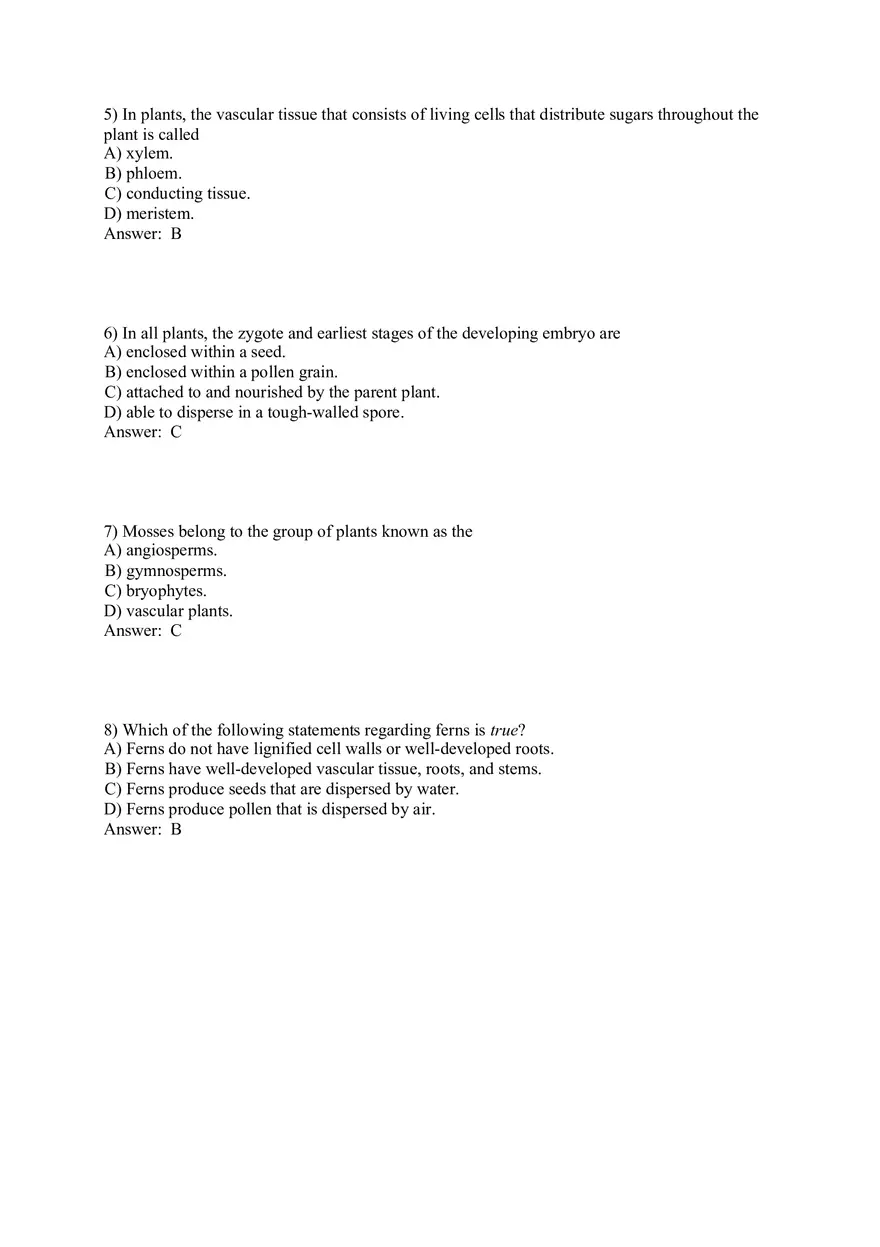 The Evolution of Plant and Fungal Diversity Answer Key 1-46 - Page 2