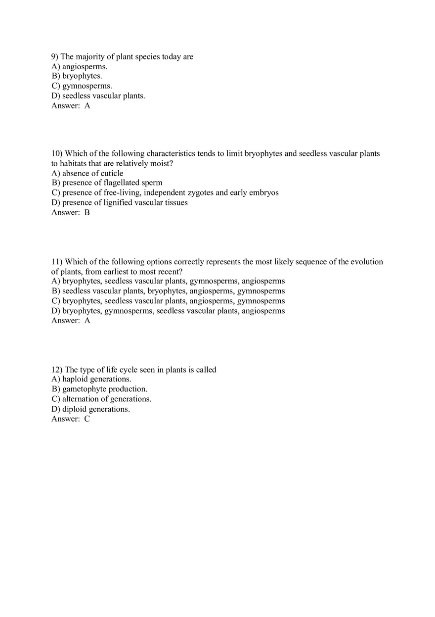 The Evolution of Plant and Fungal Diversity Answer Key 1-46 - Page 5