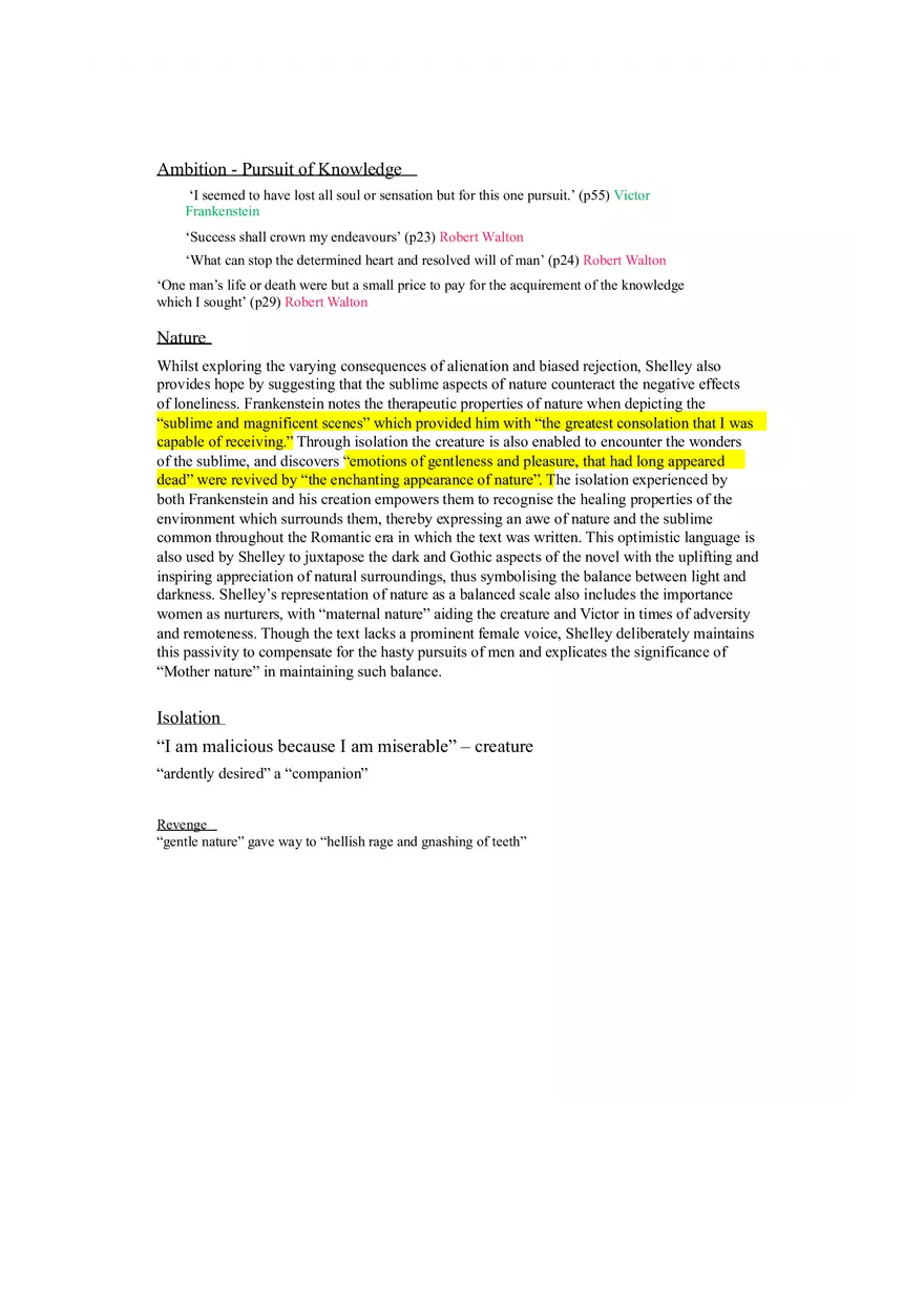 Ambition - Pursuit of Knowledge Frankenstein Quotes - Page 1