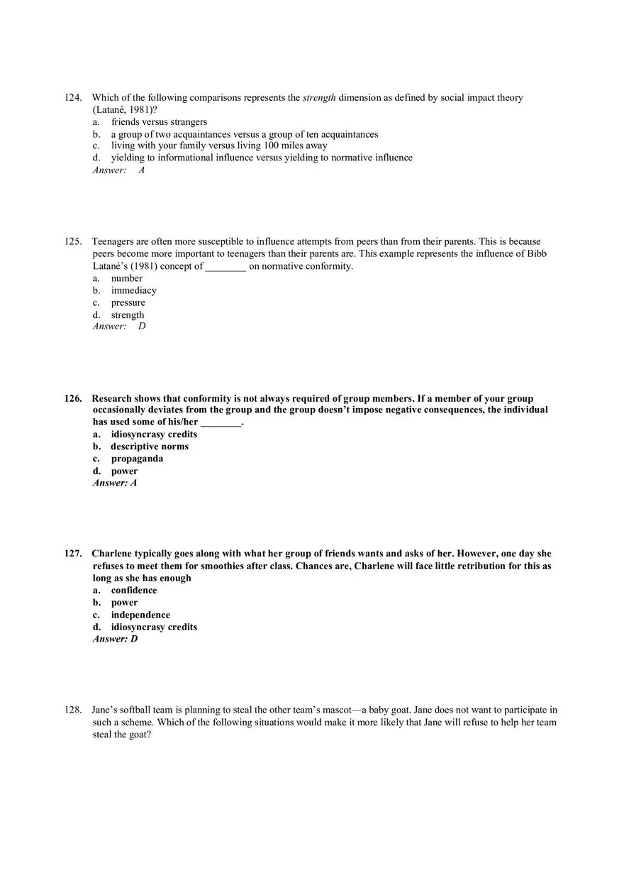 Influencing Behavior Answer Key 3 - Page 8