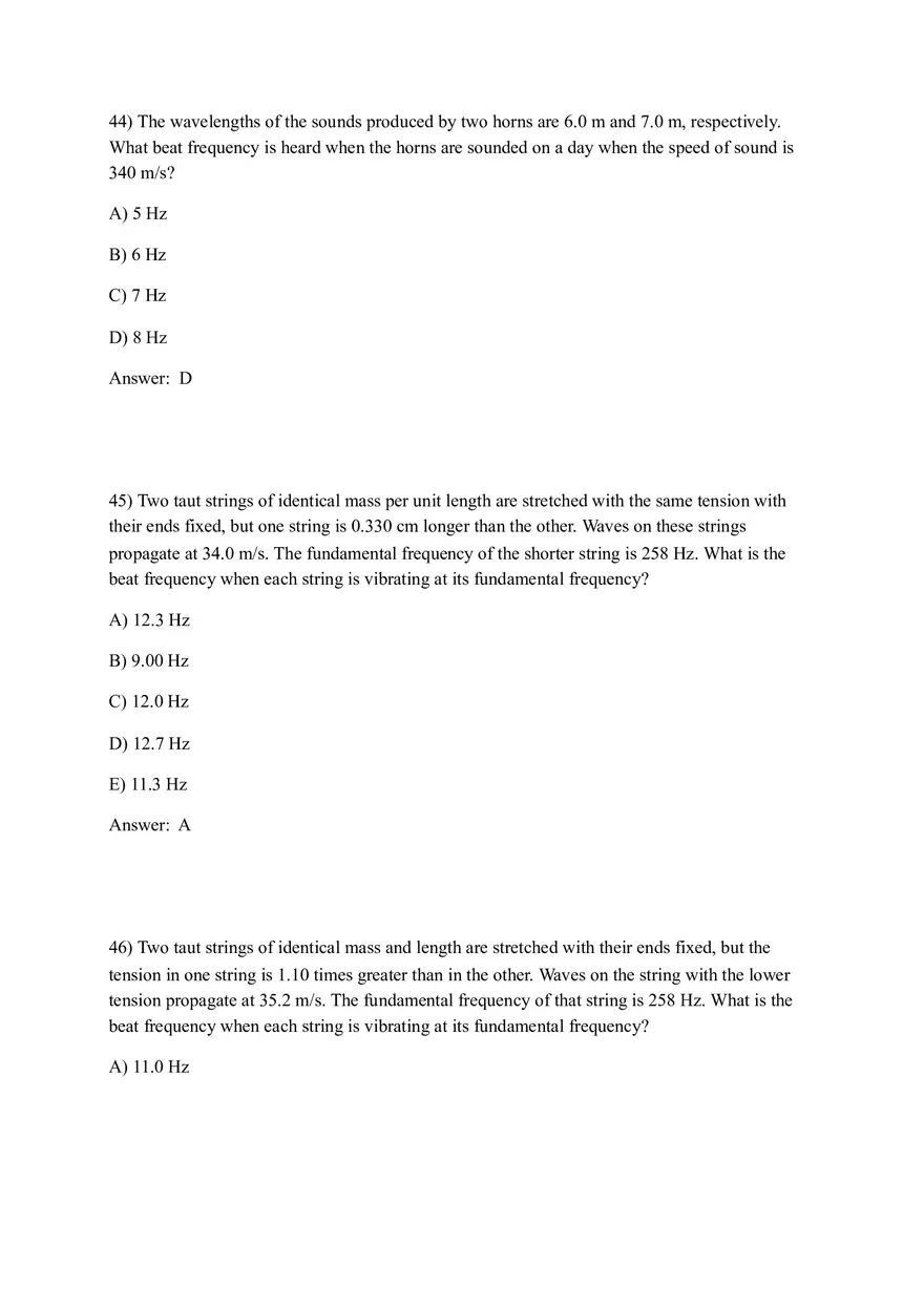 Principle and Applications (Sound) Answer Key Part 4 - Page 1