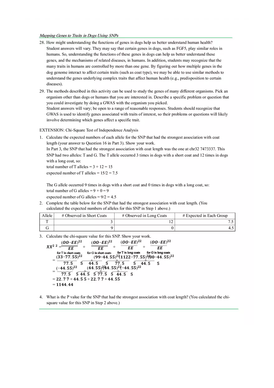 Mapping Genes to Traits in Dogs Using SNPs - Page 8