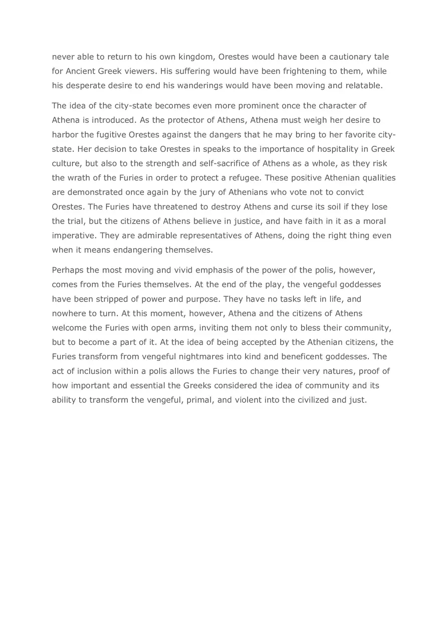 The Eumenides by Aeschylus Plot Summary and Themes - Page 7