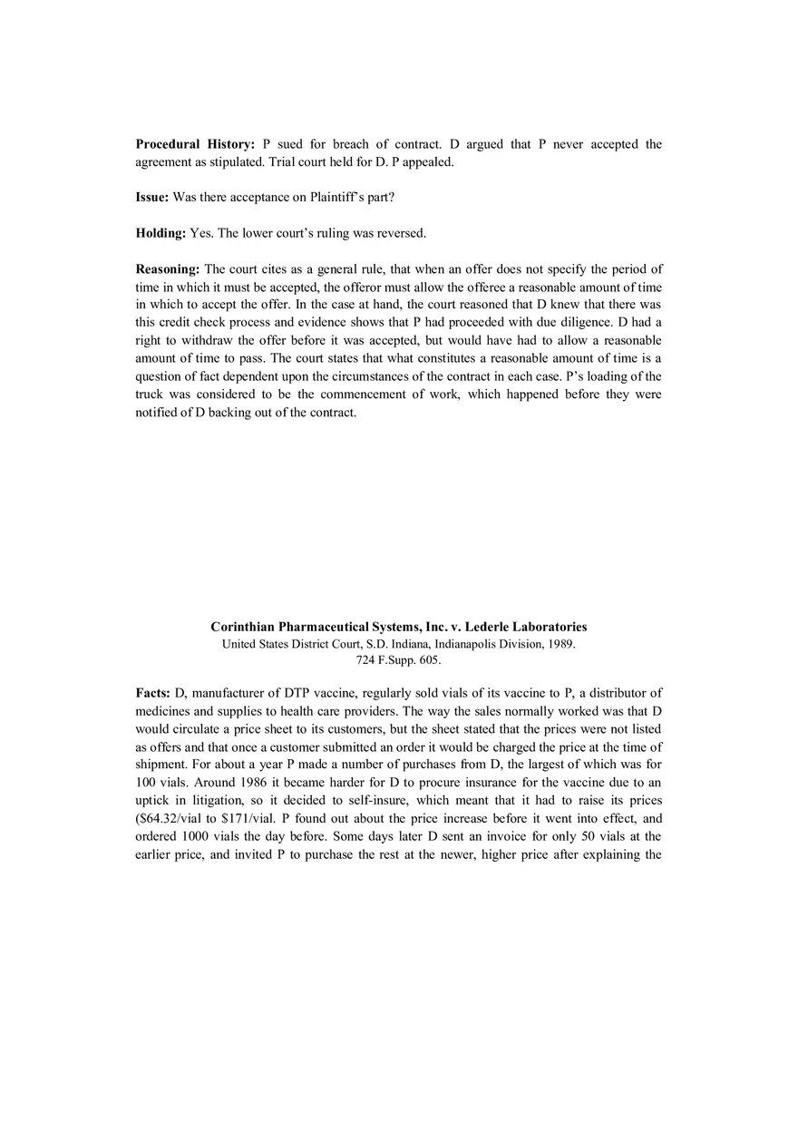 Contracts Case Briefs - Owen v. Tunison and Others - Page 9
