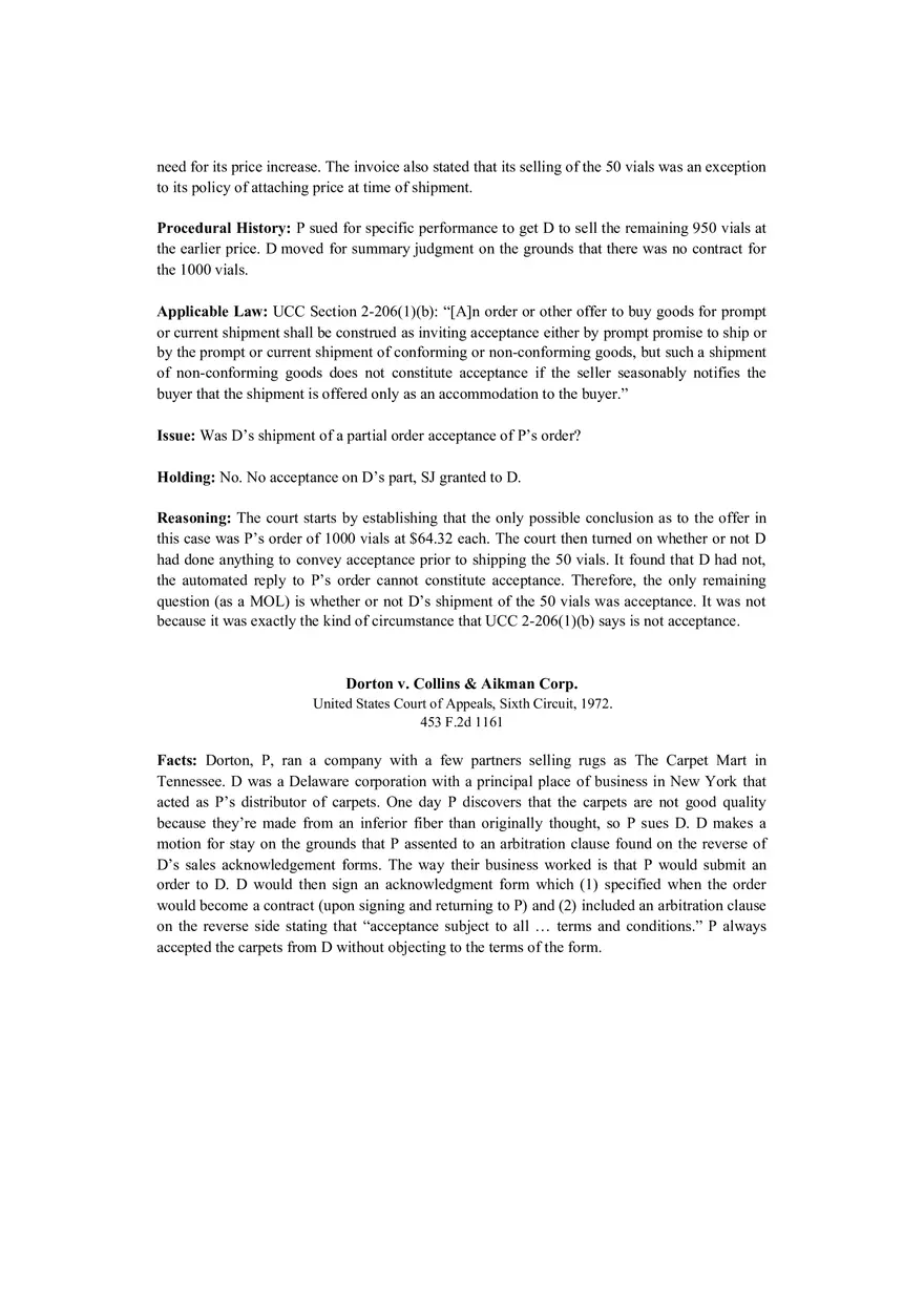 Contracts Case Briefs - Owen v. Tunison and Others - Page 10