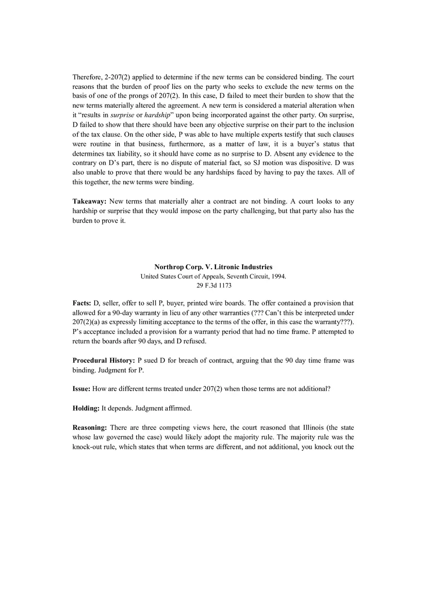 Contracts Case Briefs - Owen v. Tunison and Others - Page 3