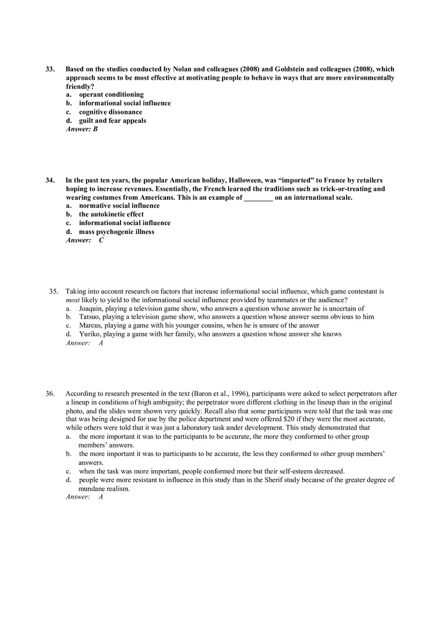 Influencing Behavior Answer Key 1 - Page 8