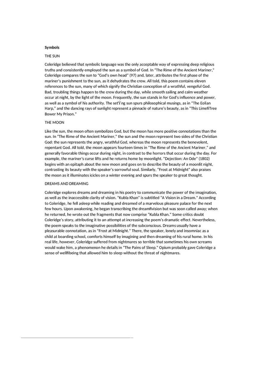 Themes, Motifs, Symbols - The Rime of the Ancient Mariner - Page 3