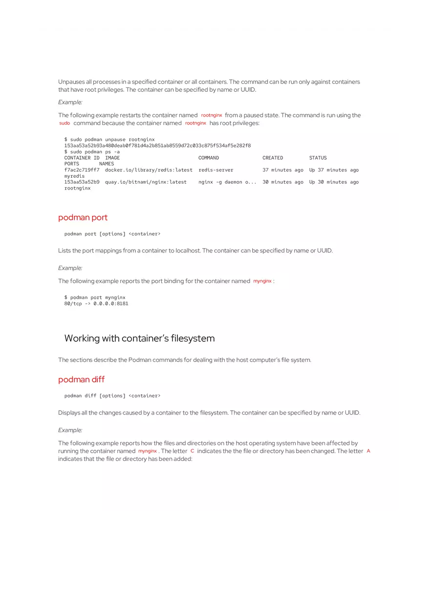 Podman Basics Cheat Sheet Red Hat Developer - Page 7