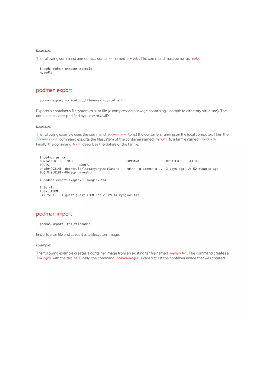 Podman Basics Cheat Sheet Red Hat Developer - Page 9
