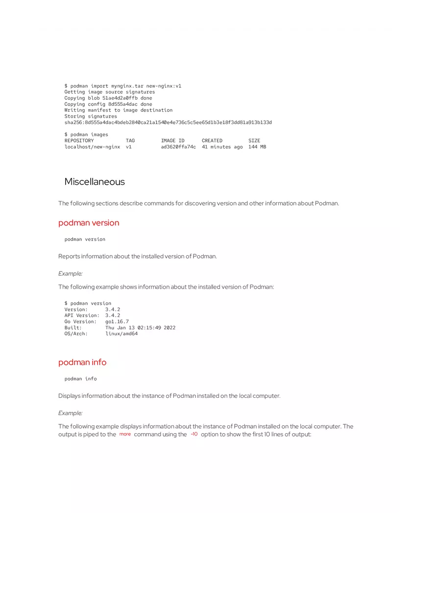 Podman Basics Cheat Sheet Red Hat Developer - Page 10