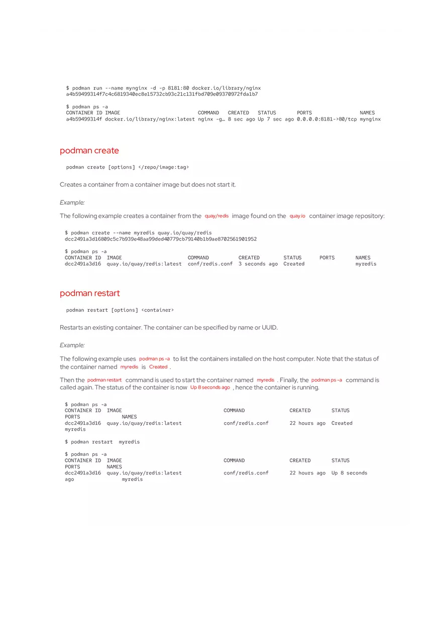 Podman Basics Cheat Sheet Red Hat Developer - Page 18