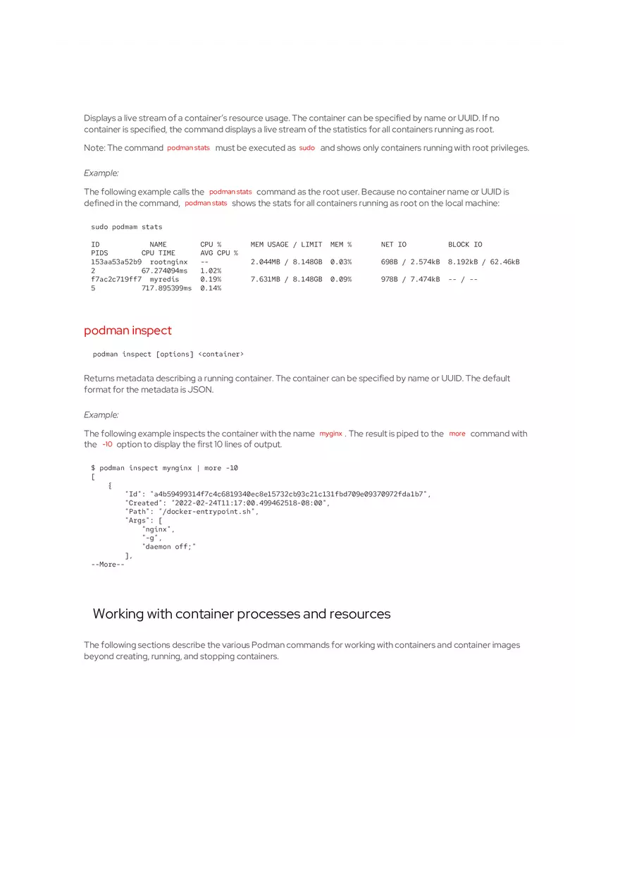 Podman Basics Cheat Sheet Red Hat Developer - Page 3