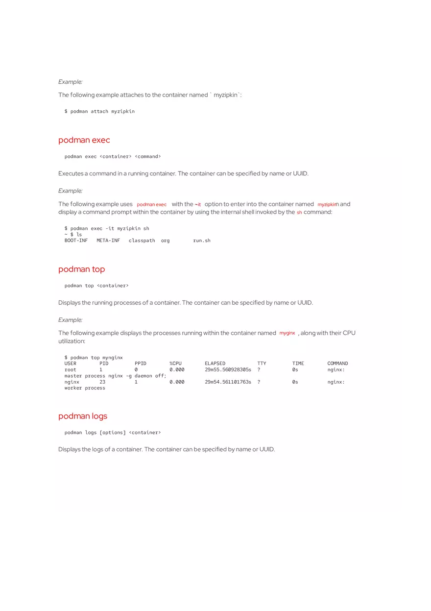 Podman Basics Cheat Sheet Red Hat Developer - Page 5