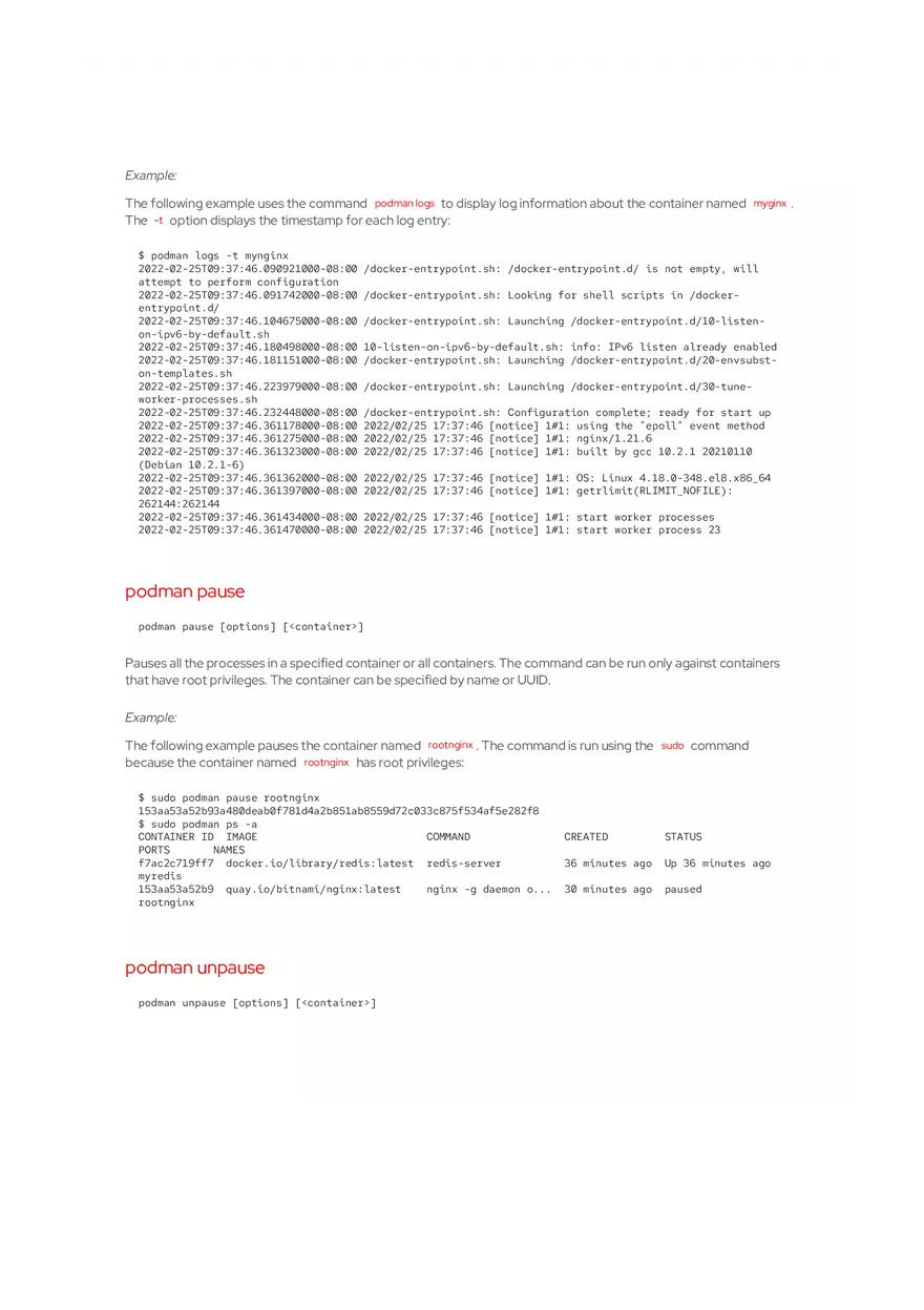Podman Basics Cheat Sheet Red Hat Developer - Page 6