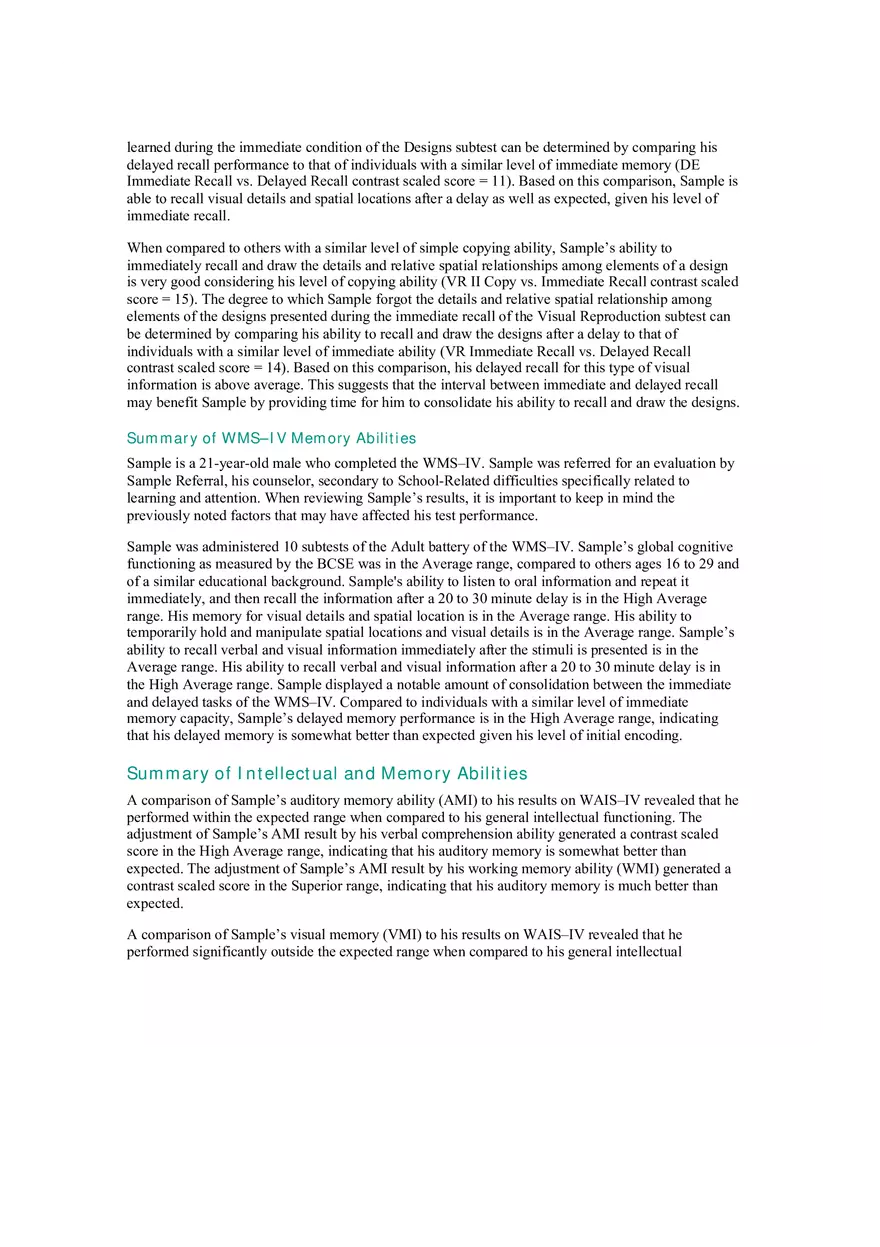 Interpretation of WAIS–IV Cognitive Assessment Results Part 1 - Page 9