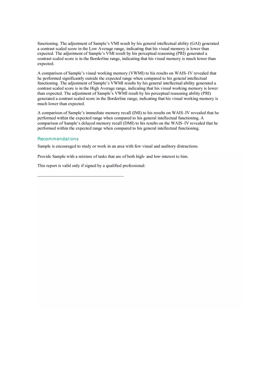 Interpretation of WAIS–IV Cognitive Assessment Results Part 1 - Page 10