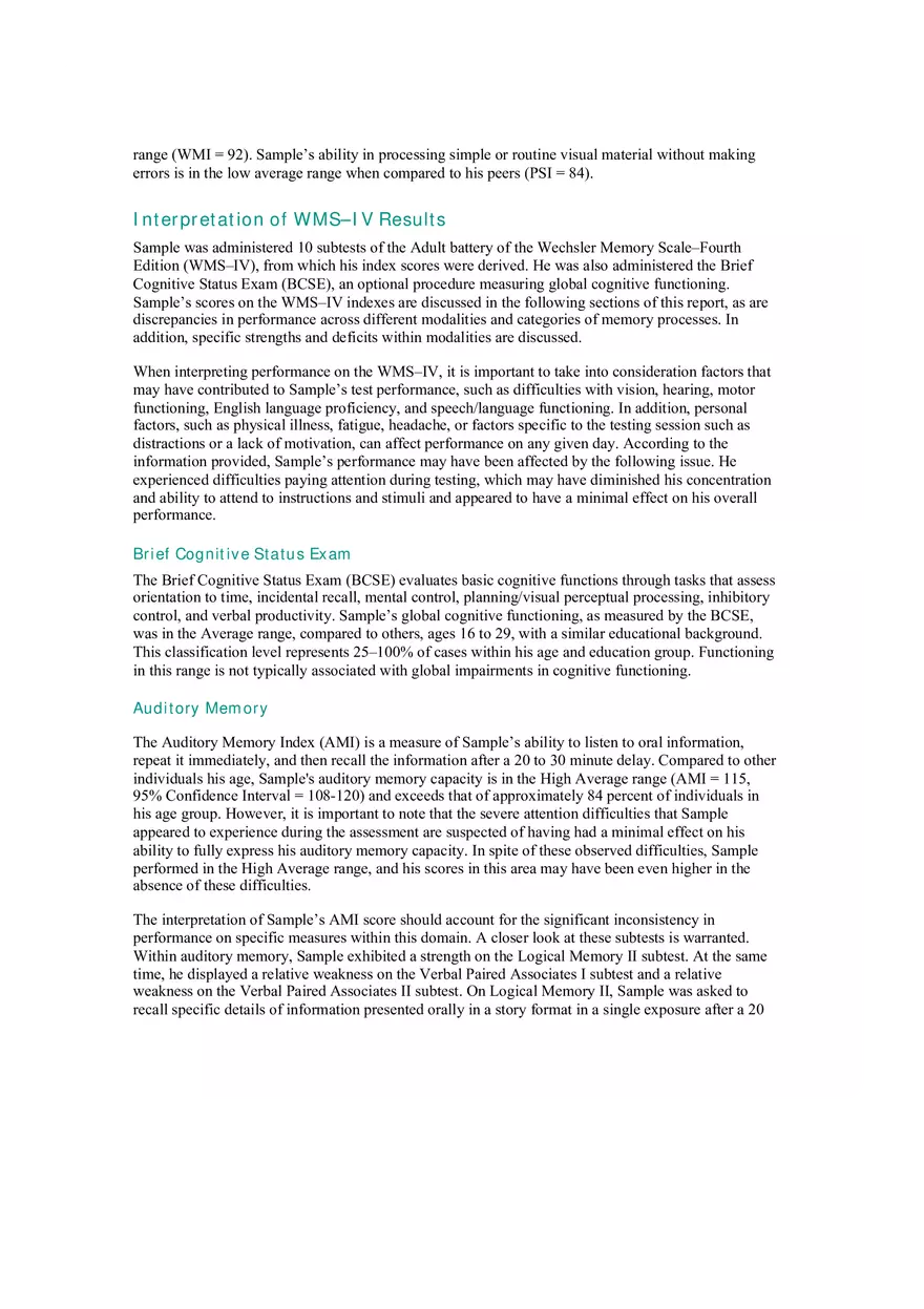 Interpretation of WAIS–IV Cognitive Assessment Results Part 1 - Page 3